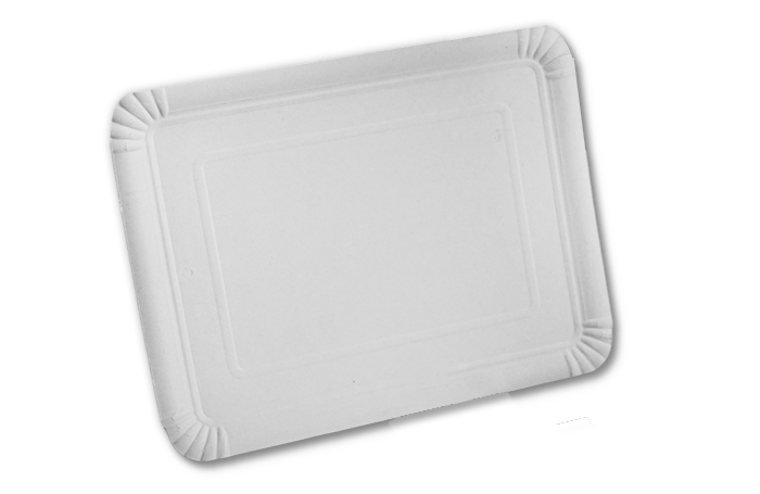 ranura Vislumbrar Votación Bandeja rectangular cartón blanco de 24 x 30 cm, 100 uds - Todopack
